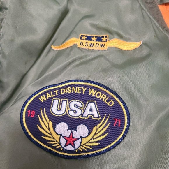 Disneyland Resort Mickey Jacket Flying Ace Size S 5/6 Reversible Bomber Jacket - Picture 5 of 10